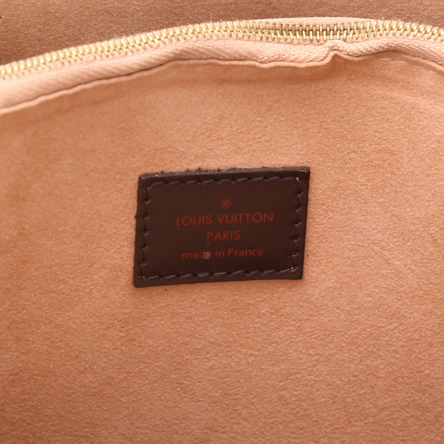 Borsa Louis Vuitton Kensington in tela cerata con motivo a scacchi ebano e pelle marrone - Detail D2