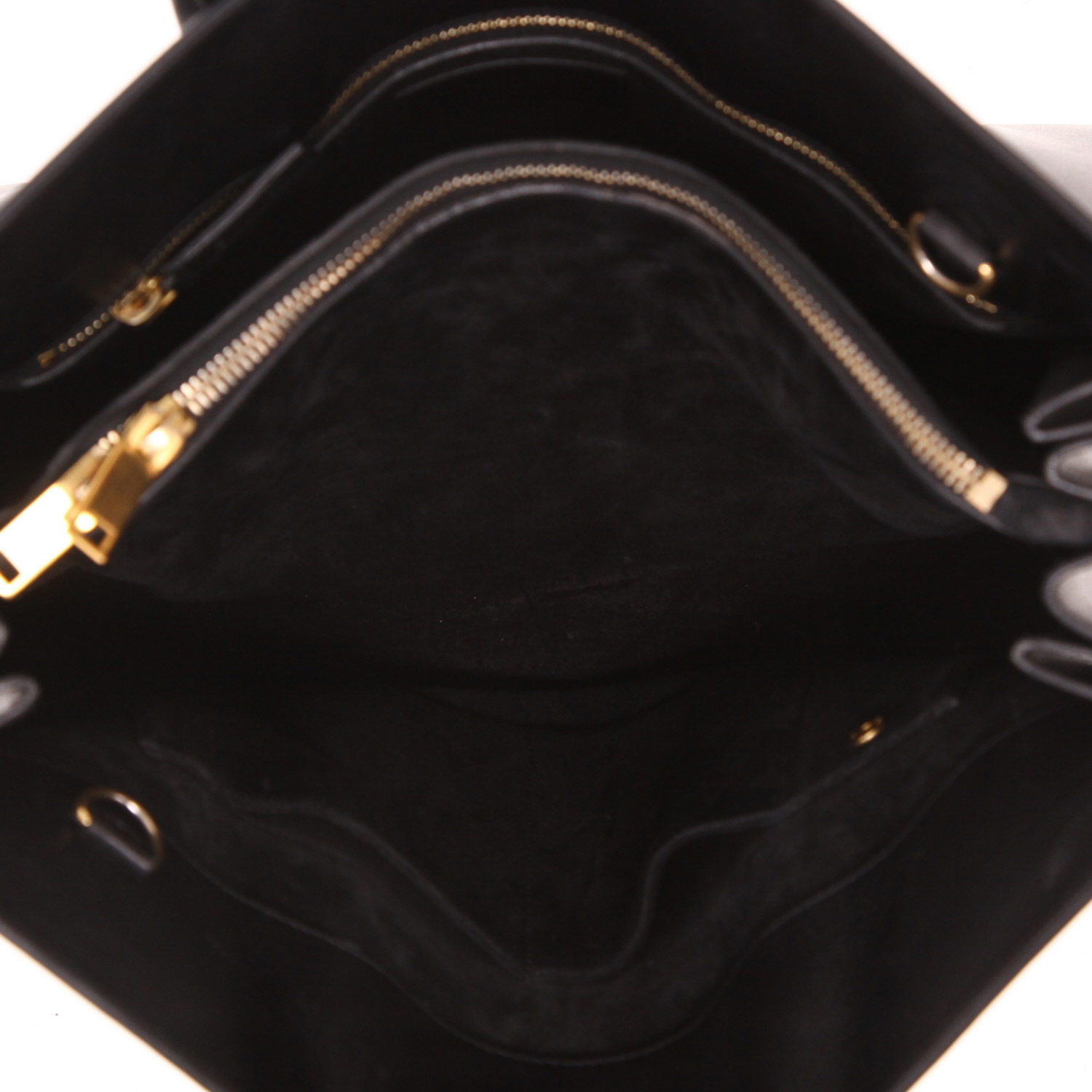 Saint Laurent  Sac de jour handbag  in black leather - Detail D3