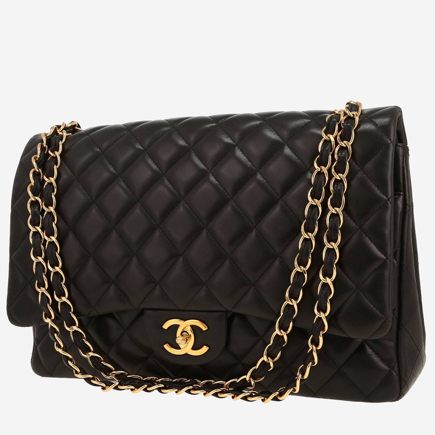 Borsa a tracolla Chanel  Timeless Maxi Jumbo in pelle trapuntata nera