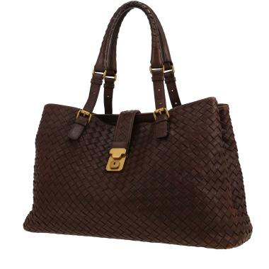 Bolso de mano Bottega Veneta  Roma en cuero intrecciato marrón