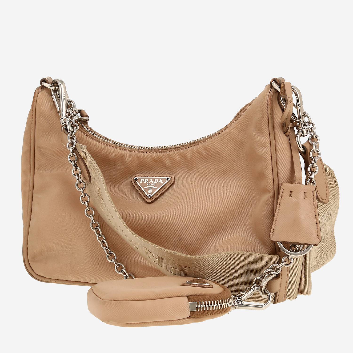 Prada  Re-Edition 2005 handbag  in beige canvas