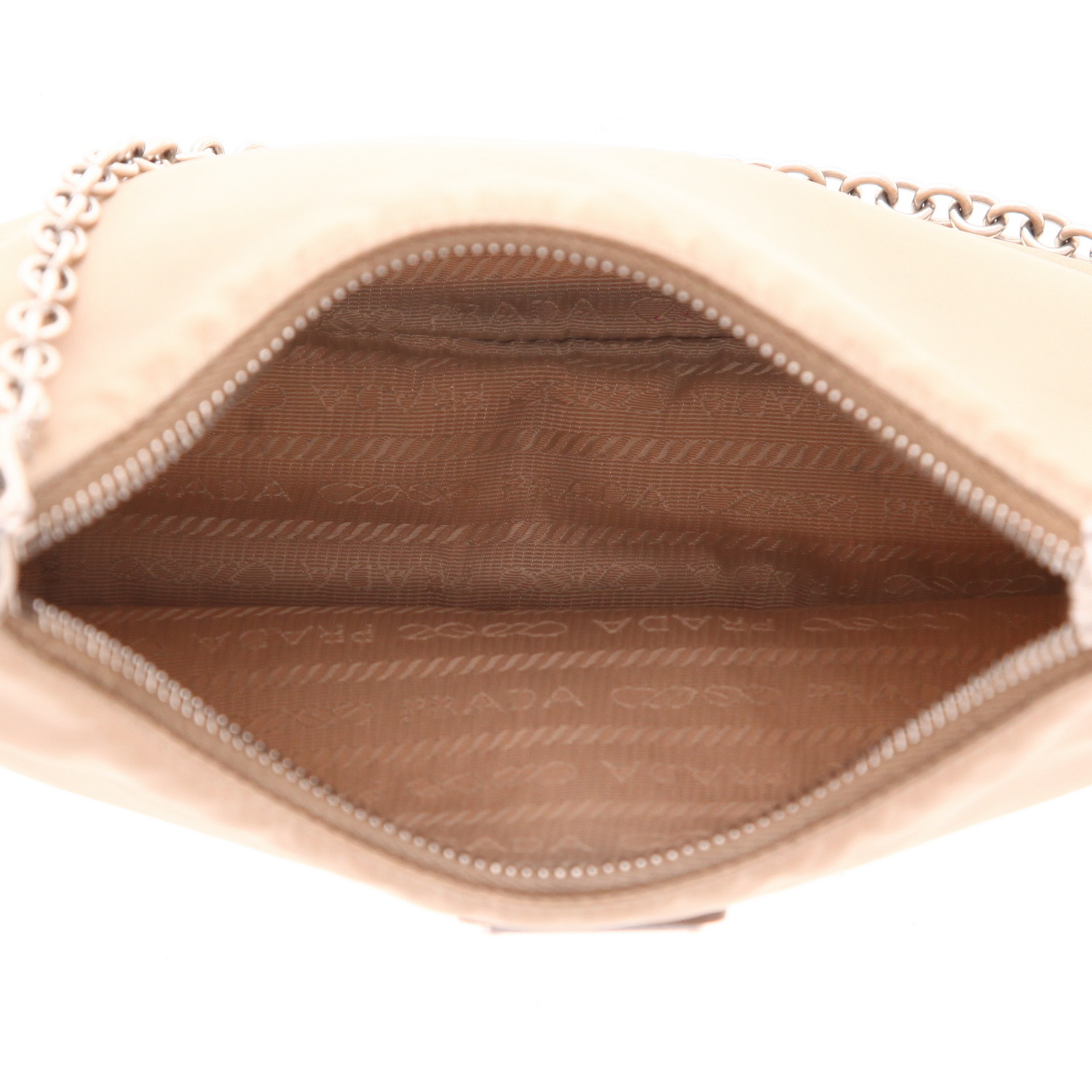 Sac à main Prada  Re-Edition 2005 en toile beige - Detail D3