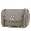 Borsa a tracolla Balenciaga  BB Chain in pelle grigia - 00pp thumbnail
