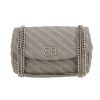 Borsa a tracolla Balenciaga  BB Chain in pelle grigia - 360 thumbnail