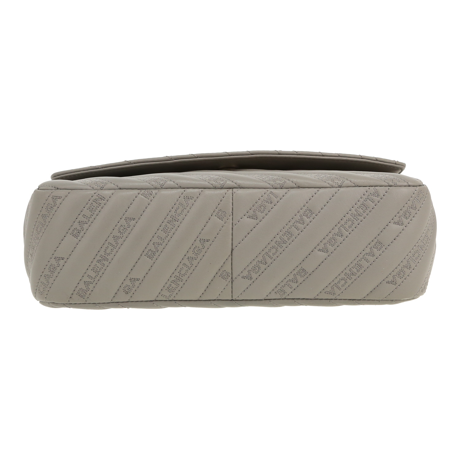 Balenciaga  BB Chain shoulder bag  in grey leather - Detail D1