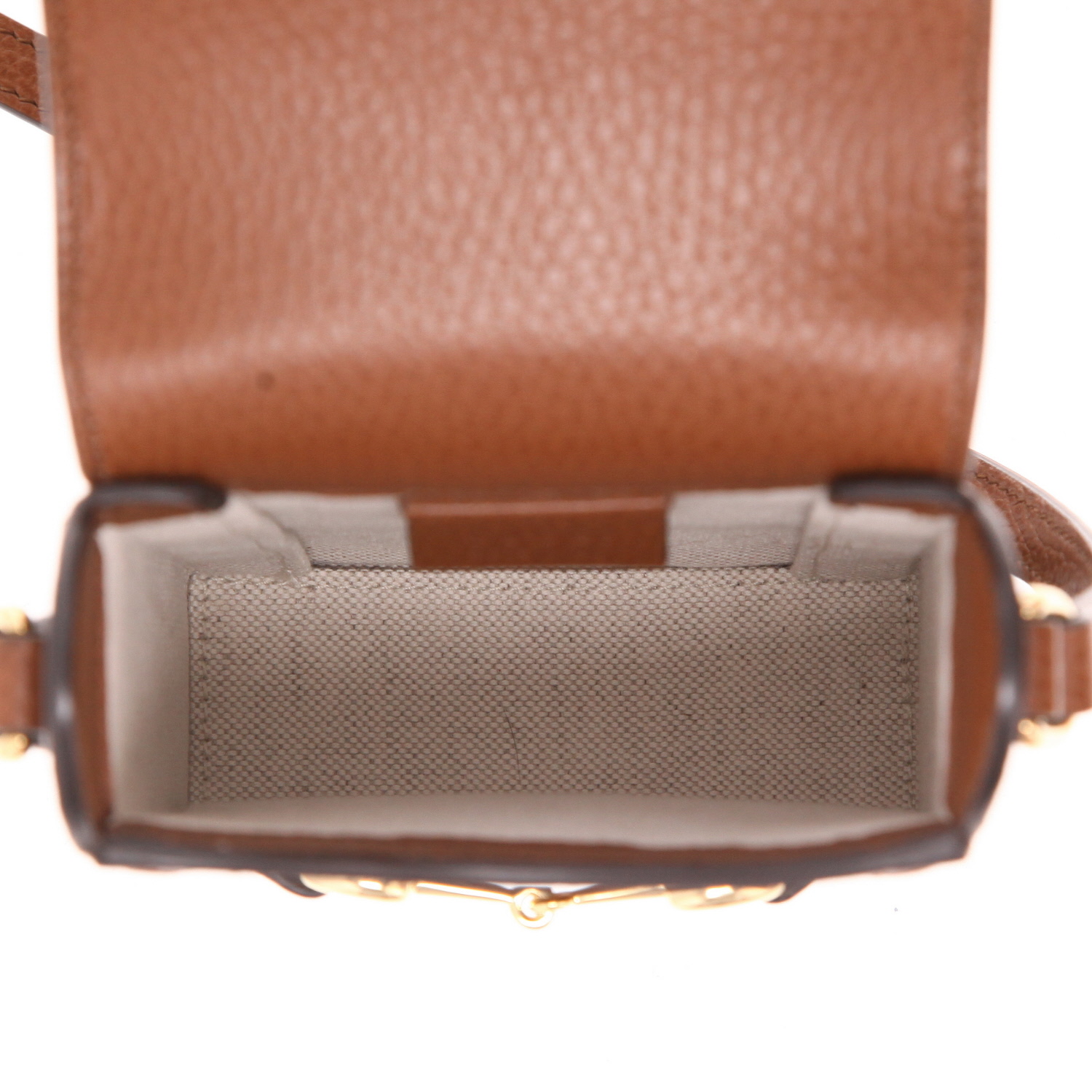 Bolso bandolera Gucci  1955 Horsebit en tejido "sûpreme GG" azul y cuero marrón - Detail D3