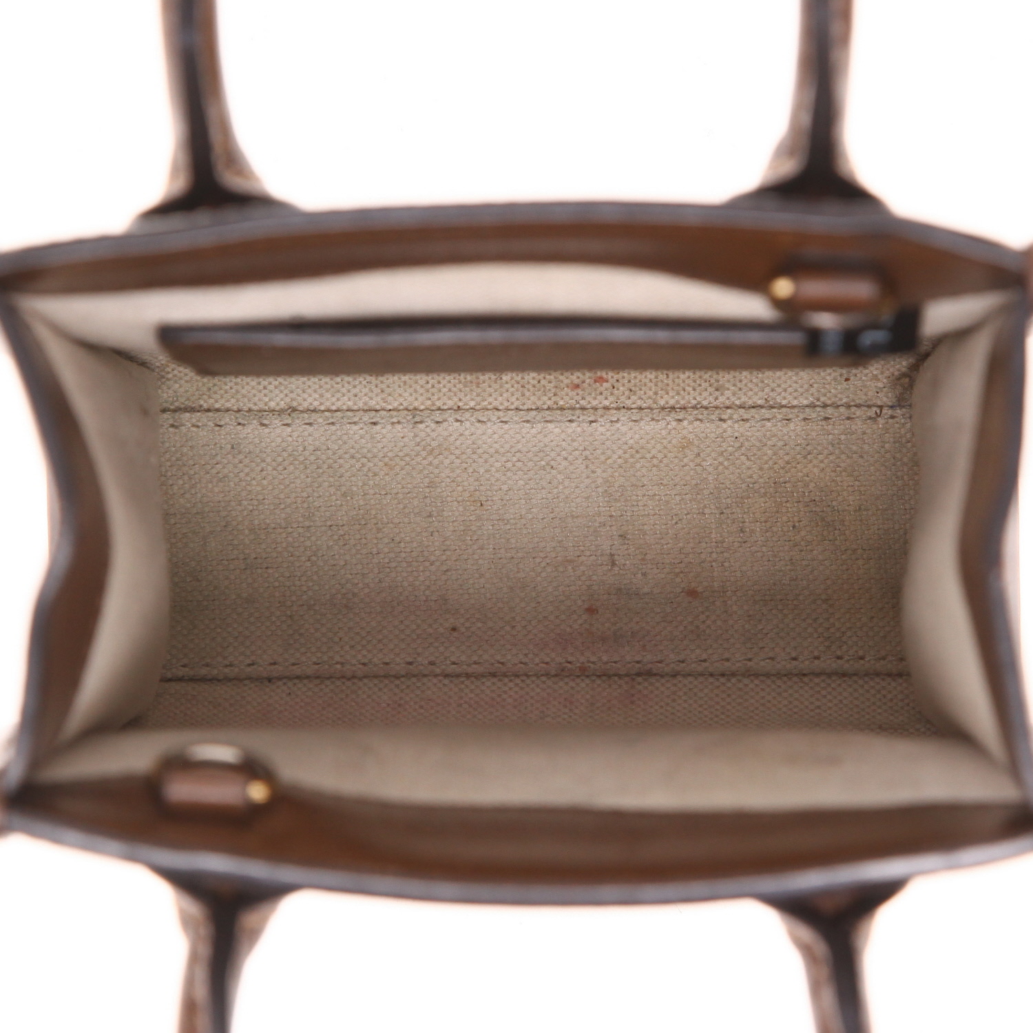 Bolso bandolera Gucci   en tejido "sûpreme GG" beige y cuero marrón - Detail D3