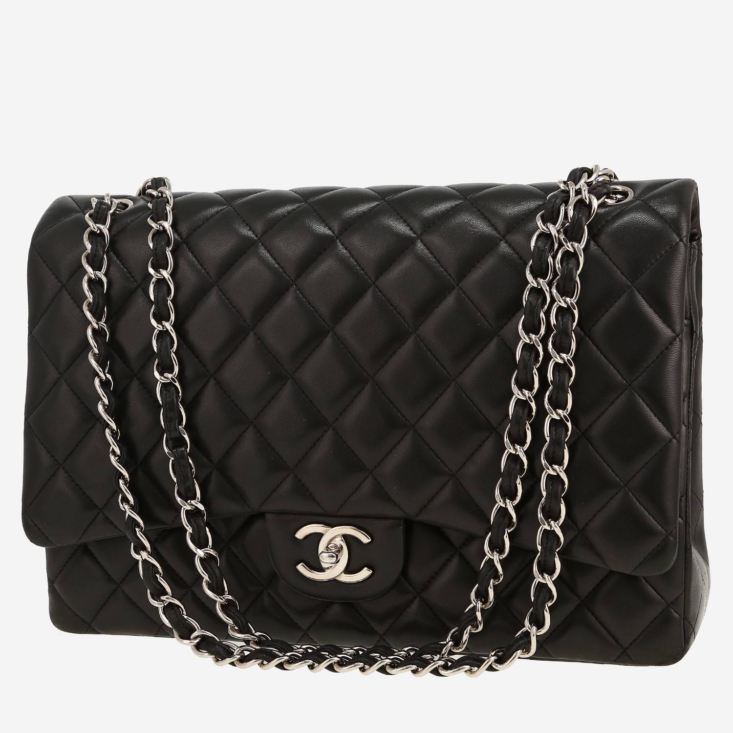 Sac bandoulière Chanel  Timeless Maxi Jumbo en cuir matelassé noir
