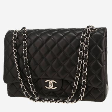 Sac bandoulière Chanel  Timeless Maxi Jumbo en cuir matelassé noir