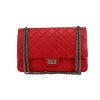 Chanel  2.55 shoulder bag  in red quilted leather - 360 thumbnail