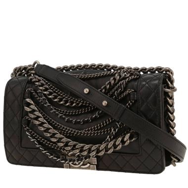 Borsa a tracolla Chanel  Boy in pelle trapuntata nera