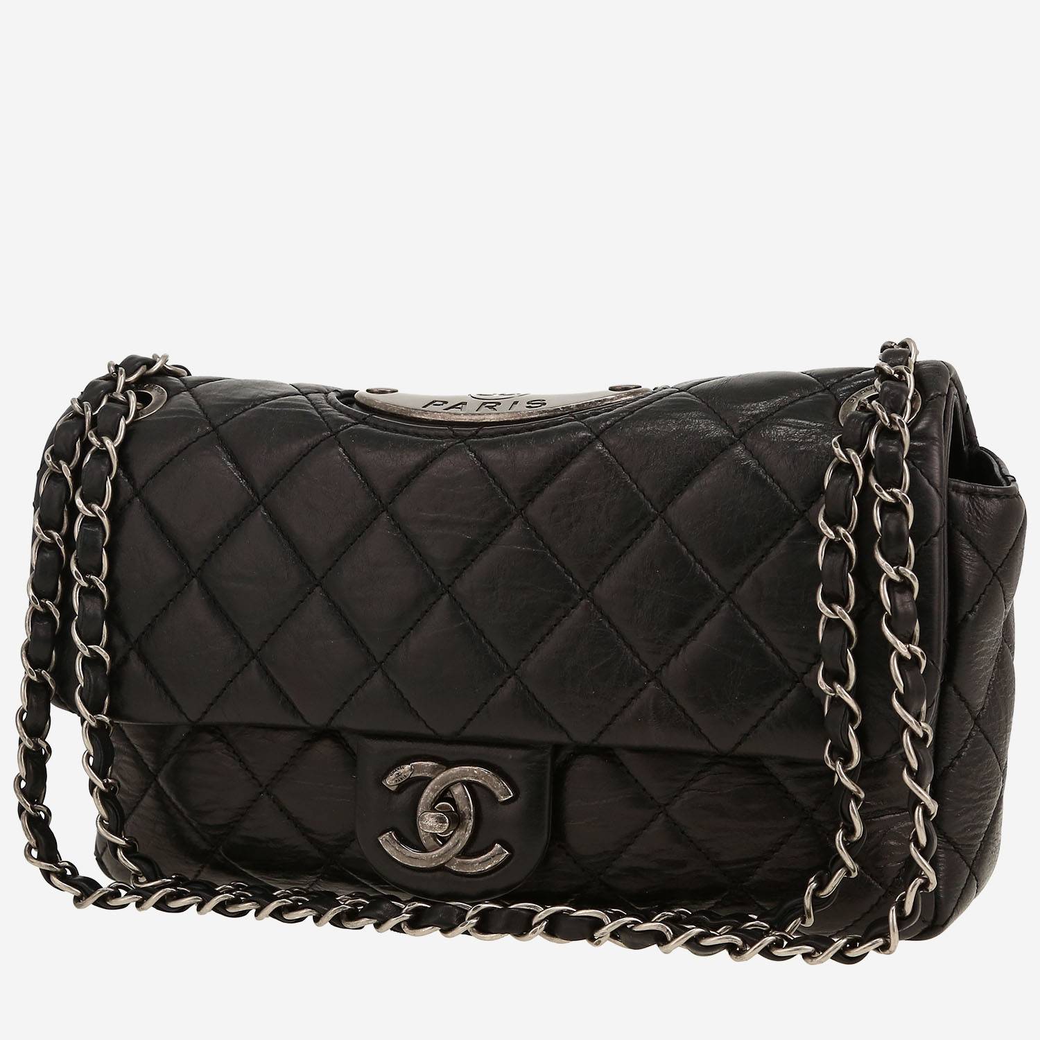 Sac à main Chanel  Timeless en cuir matelassé noir