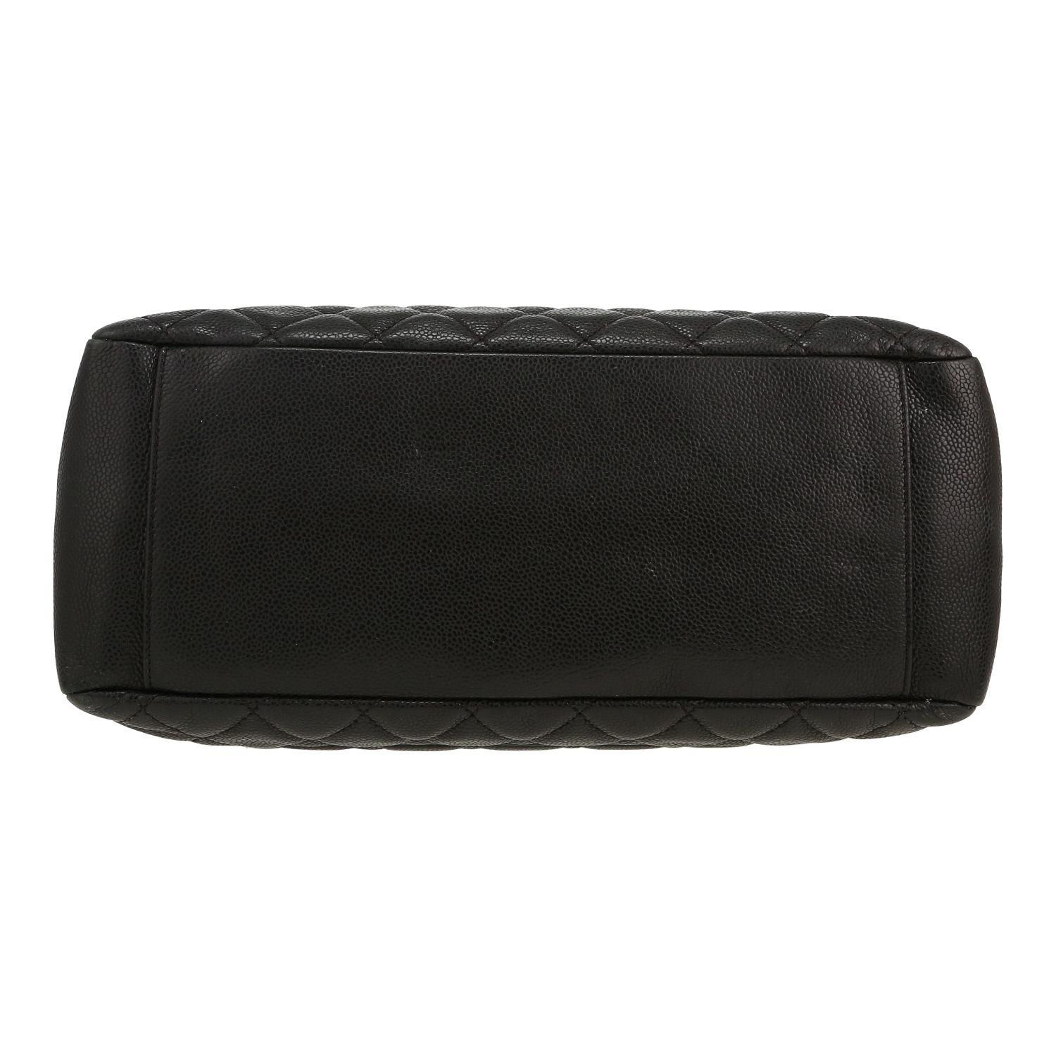 Borsa da spalla o a mano Chanel  Shopping GST in pelle martellata e trapuntata nera - Detail D1