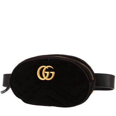 Pochette-cintura Gucci  GG Marmont clutch-belt in velluto nero