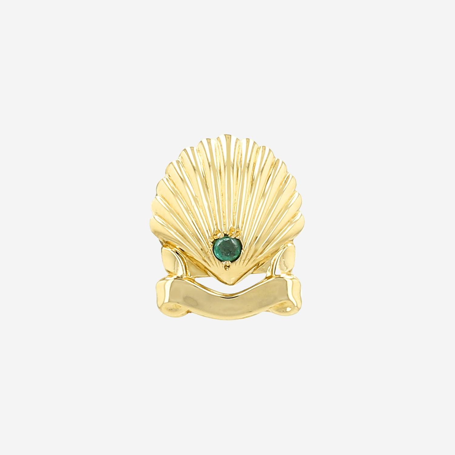 Spilla-ciondolo Cartier  in oro giallo e smeraldo
