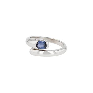 Bague Bulgari  en or blanc et saphir