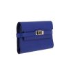 Portefeuille Hermès  Kelly wallet en cuir Mysore bleu - Detail D5 thumbnail