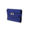 Portefeuille Hermès  Kelly wallet en cuir Mysore bleu - Detail D9 thumbnail