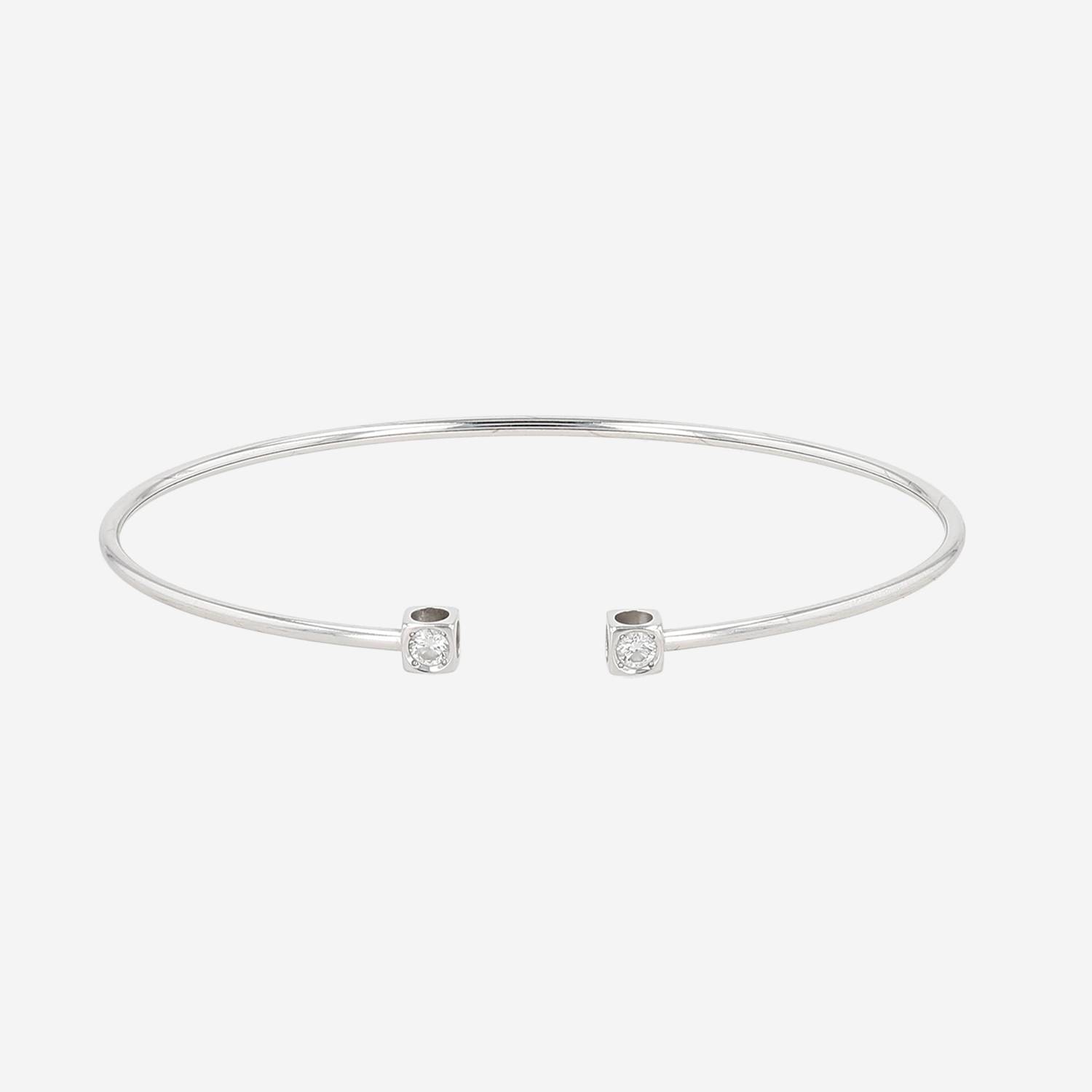Dinh Van Le Cube Diamant small model bracelet in white gold and diamonds