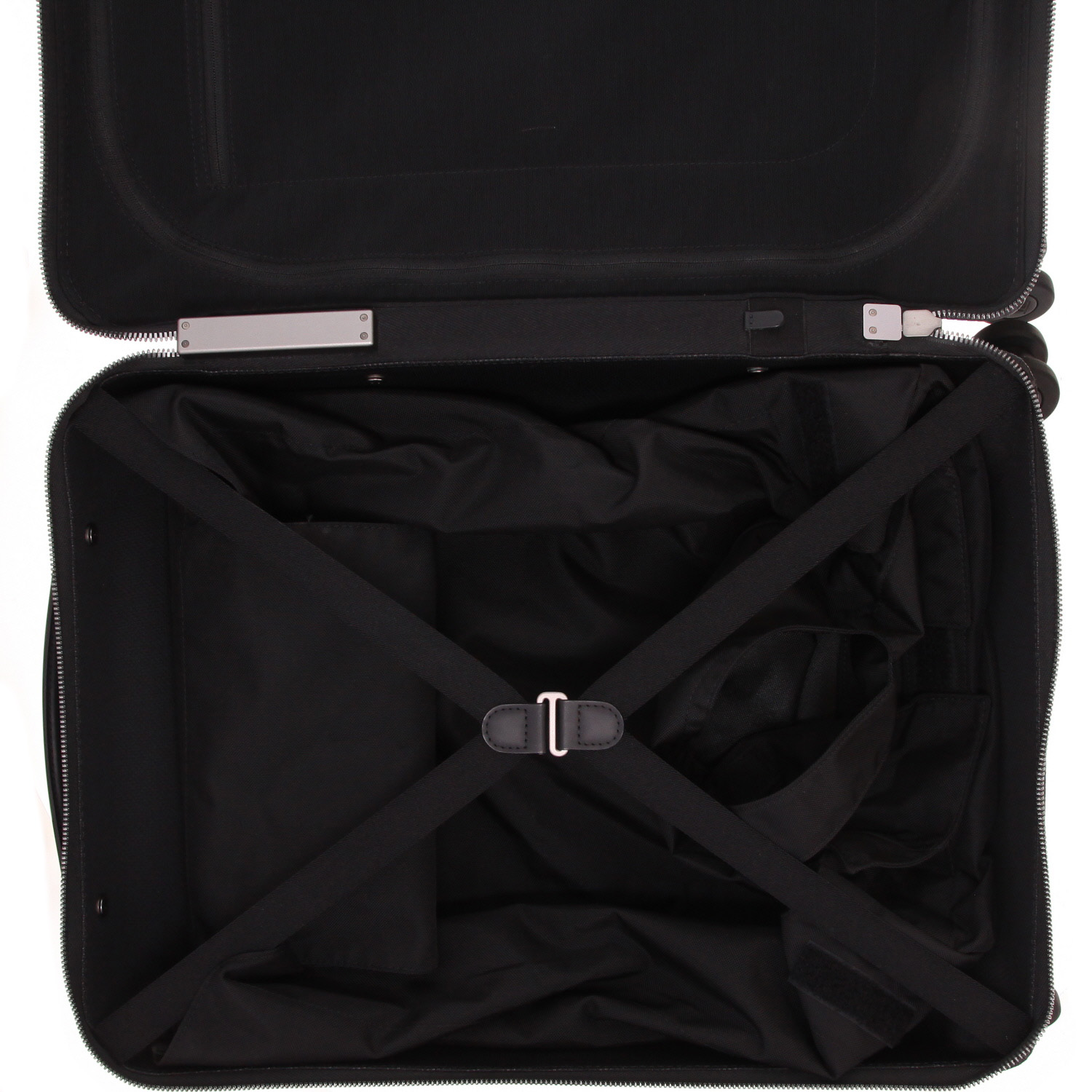 Valise rigide Louis Vuitton  Horizon 55 en toile monogram noire et grise et cuir noir - Detail D3