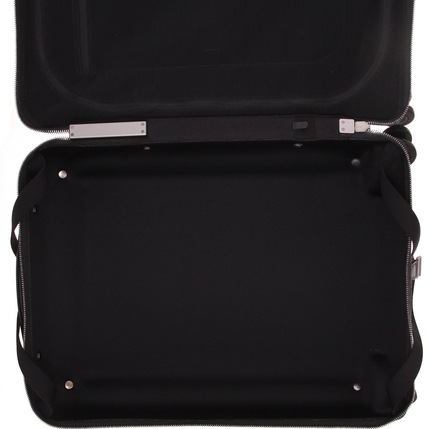 Maleta rígida Louis Vuitton  Horizon 55 en lona Monogram negra y gris y cuero negro - Detail D4