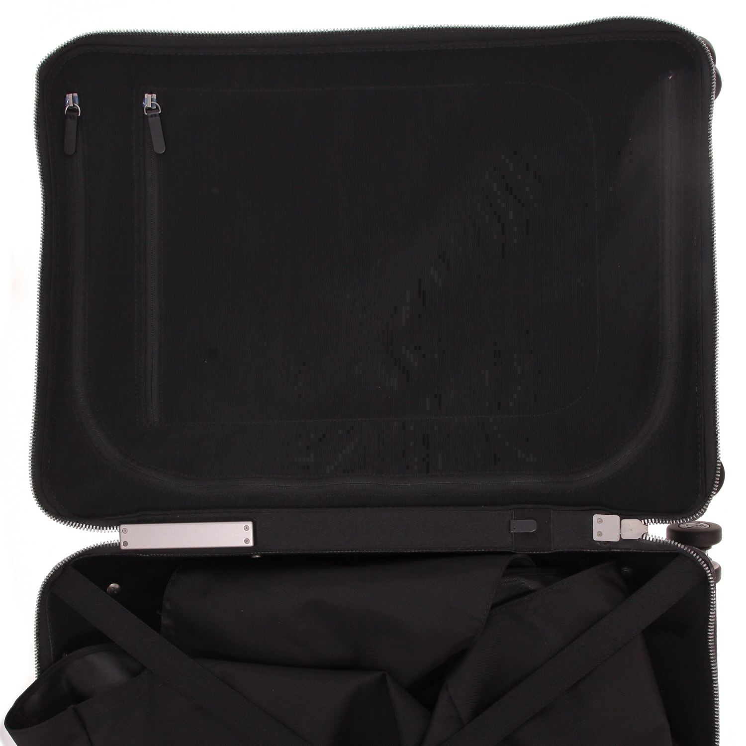 Maleta rígida Louis Vuitton  Horizon 55 en lona Monogram negra y gris y cuero negro - Detail D5