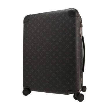 Maleta rígida Louis Vuitton  Horizon 55 en lona Monogram negra y gris y cuero negro
