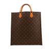 Louis Vuitton  Sac Plat shopping bag  in brown monogram canvas  and natural leather - 360 thumbnail