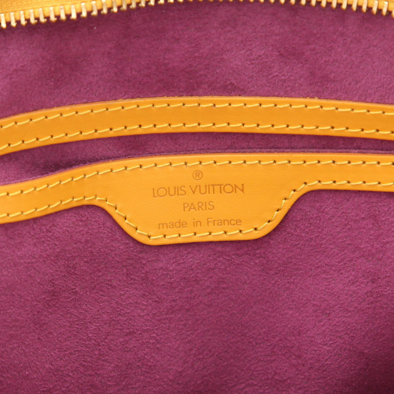 Borsa Louis Vuitton  Saint Jacques in pelle Epi gialla - Detail D2