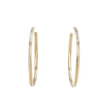 Par de criollas Cartier Trinity de 3 oros