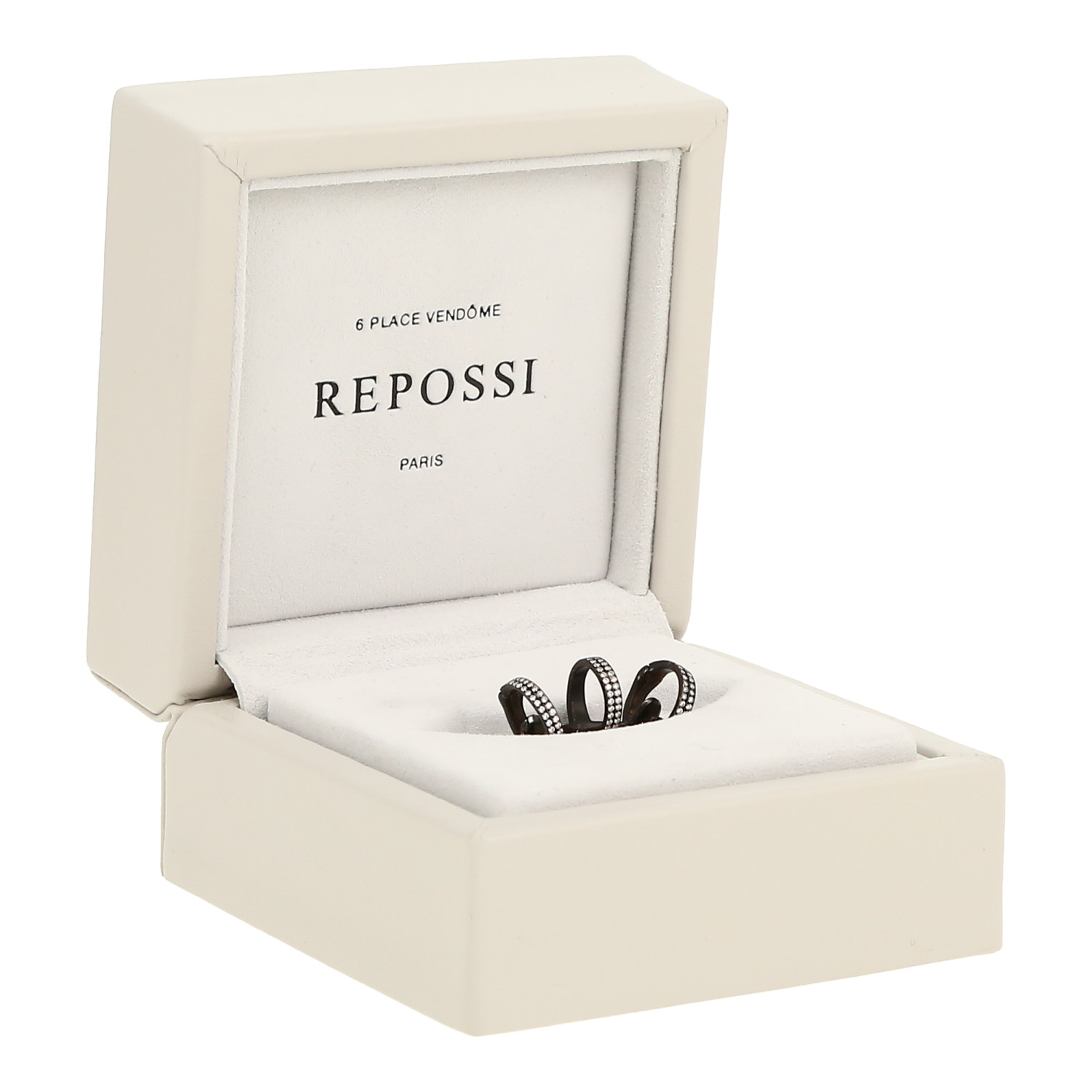 Repossi Berbère earring in blackened gold and diamonds - Detail D2