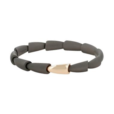Bracelet Vhernier Calla en titane et or rose