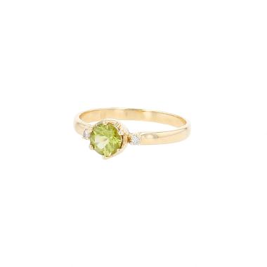 Tasaki  ring in yellow gold, peridot and diamonds