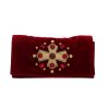 Saint Laurent  Vintage pouch  in burgundy velvet - 360 thumbnail