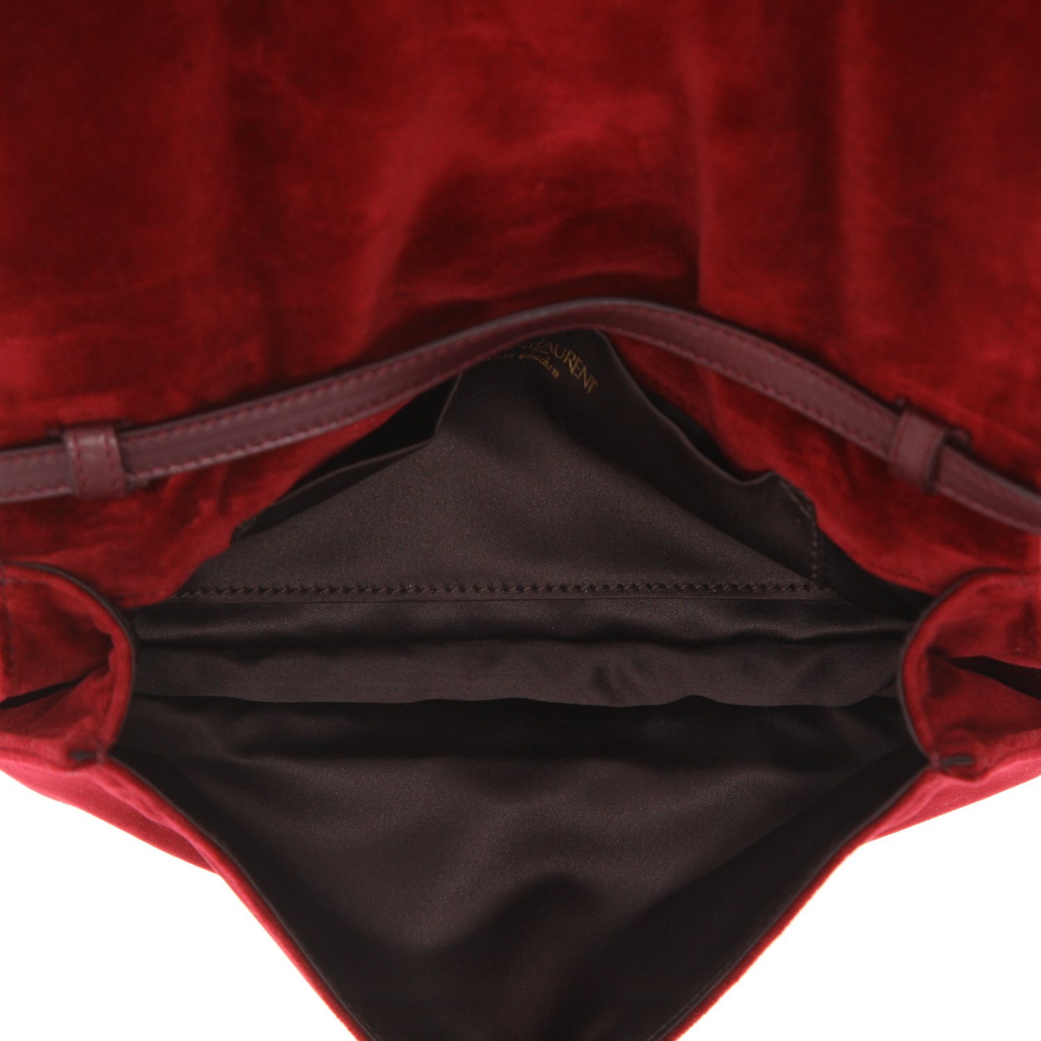Saint Laurent  Vintage pouch  in burgundy velvet - Detail D3