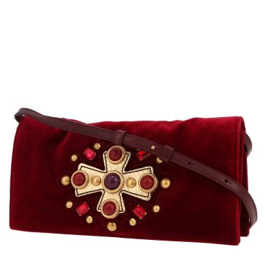 Saint Laurent  Vintage pouch  in burgundy velvet