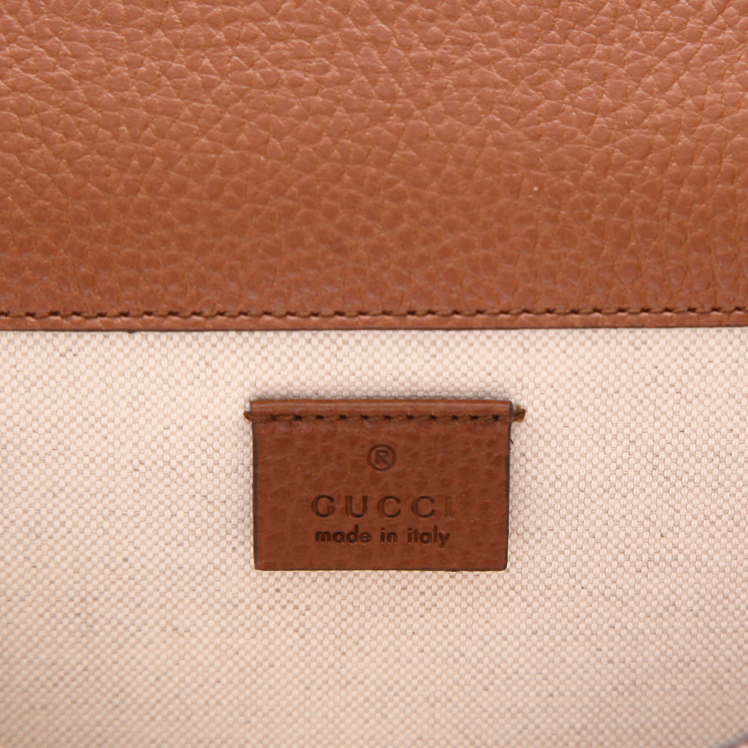 Borsa Gucci  Dionysus in tela denim monogram blu e pelle marrone - Detail D2