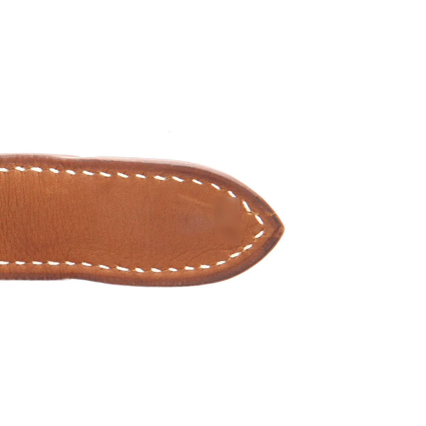 Bolso para llevar al hombro o en la mano Hermès  Trim en cuero Barenia rojizo y lona beige - Detail D4