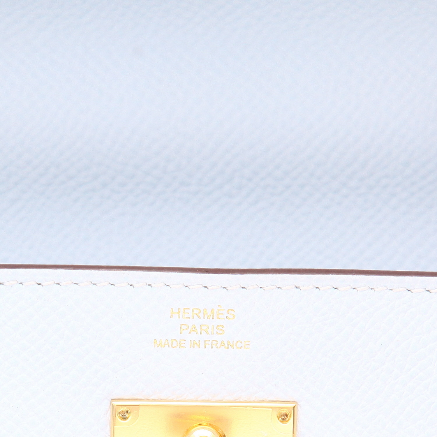 Sac/pochette Hermès  Kelly To Go en cuir epsom bleu Brume - Detail D2