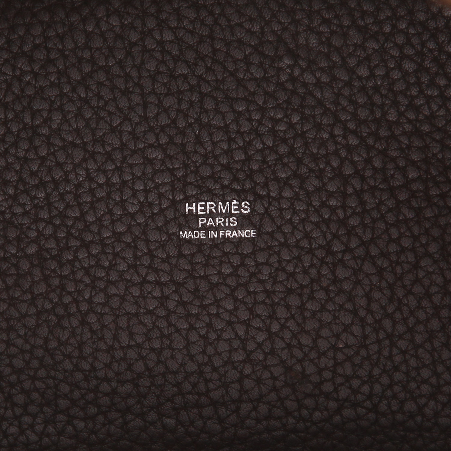 Hermès  Picotin 18 cm handbag  in brown togo leather - Detail D2