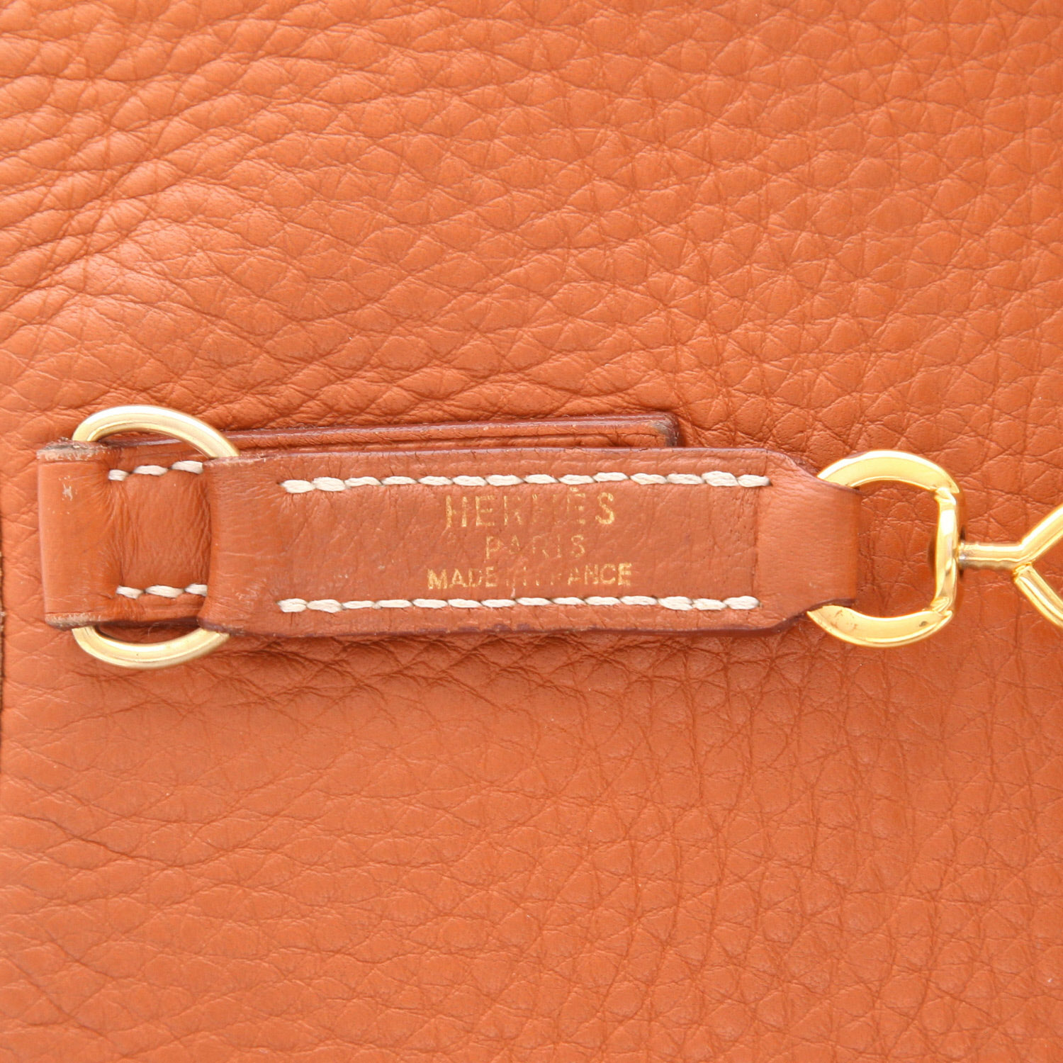 Borsa da spalla o a mano Hermès  Trim in pelle taurillon clemence gold - Detail D2