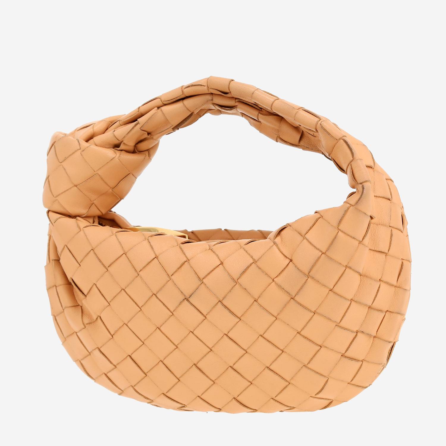 Bottega Veneta  Jodie handbag  in beige intrecciato leather