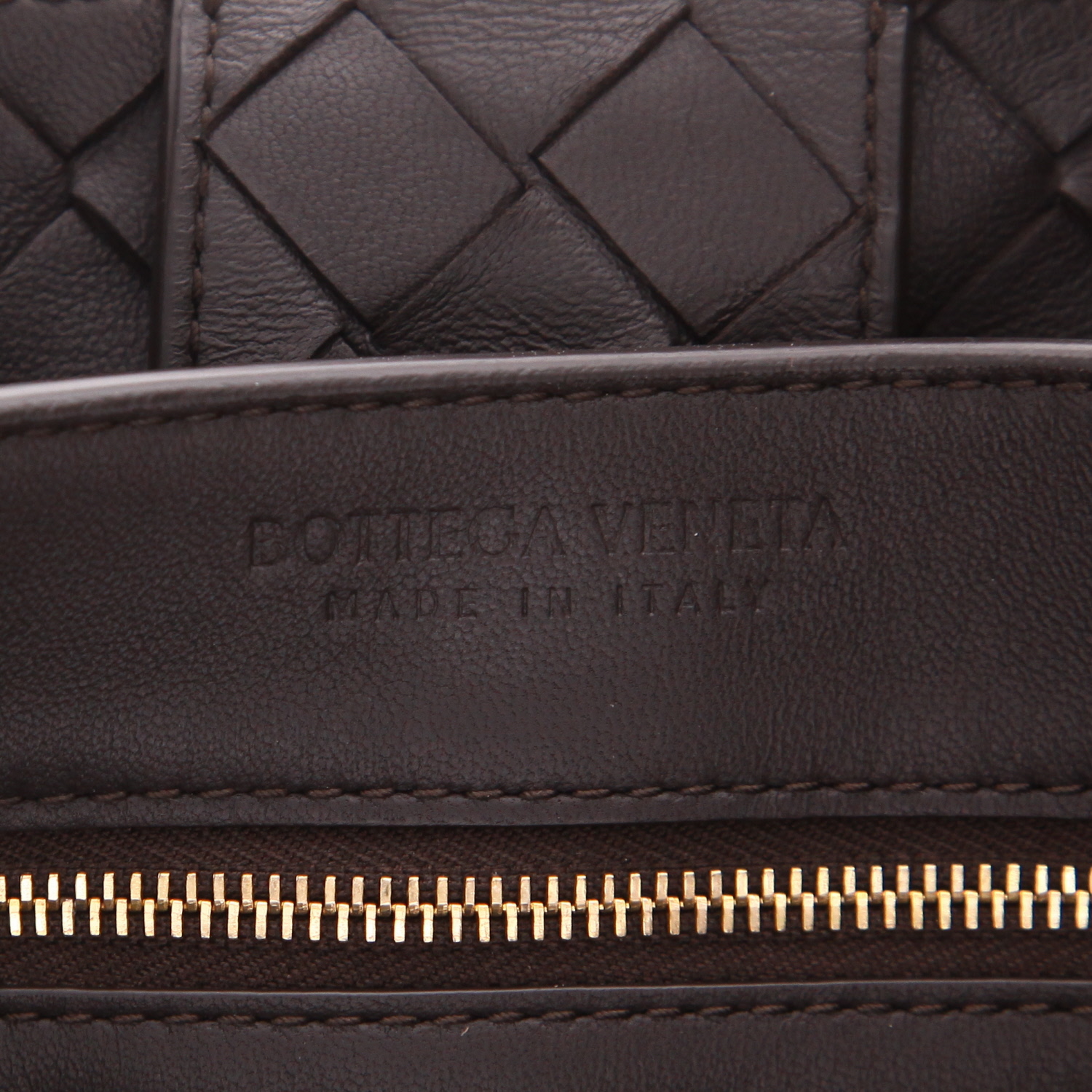 Borsa a tracolla Bottega Veneta  Andiamo modello medio  in pelle intrecciata marrone - Detail D2