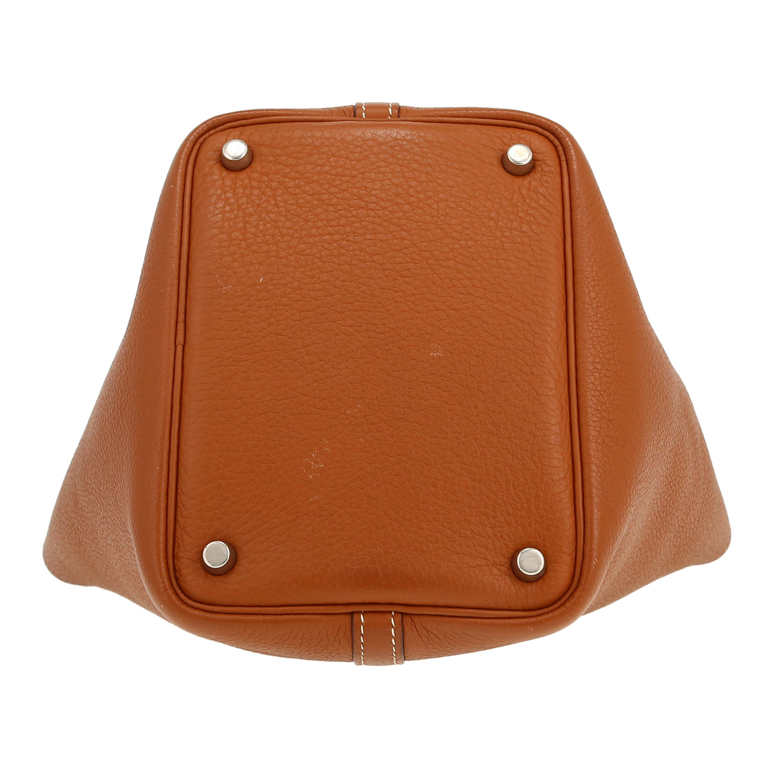 Hermès  Picotin 18 cm handbag  in gold leather taurillon clémence - Detail D1