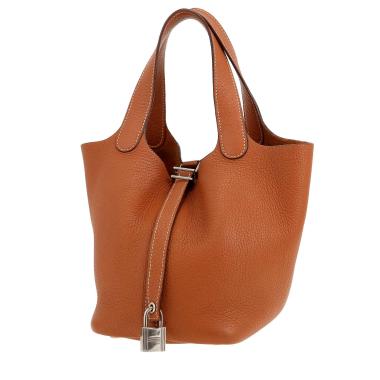 Hermès  Picotin 18 cm handbag  in gold leather taurillon clémence