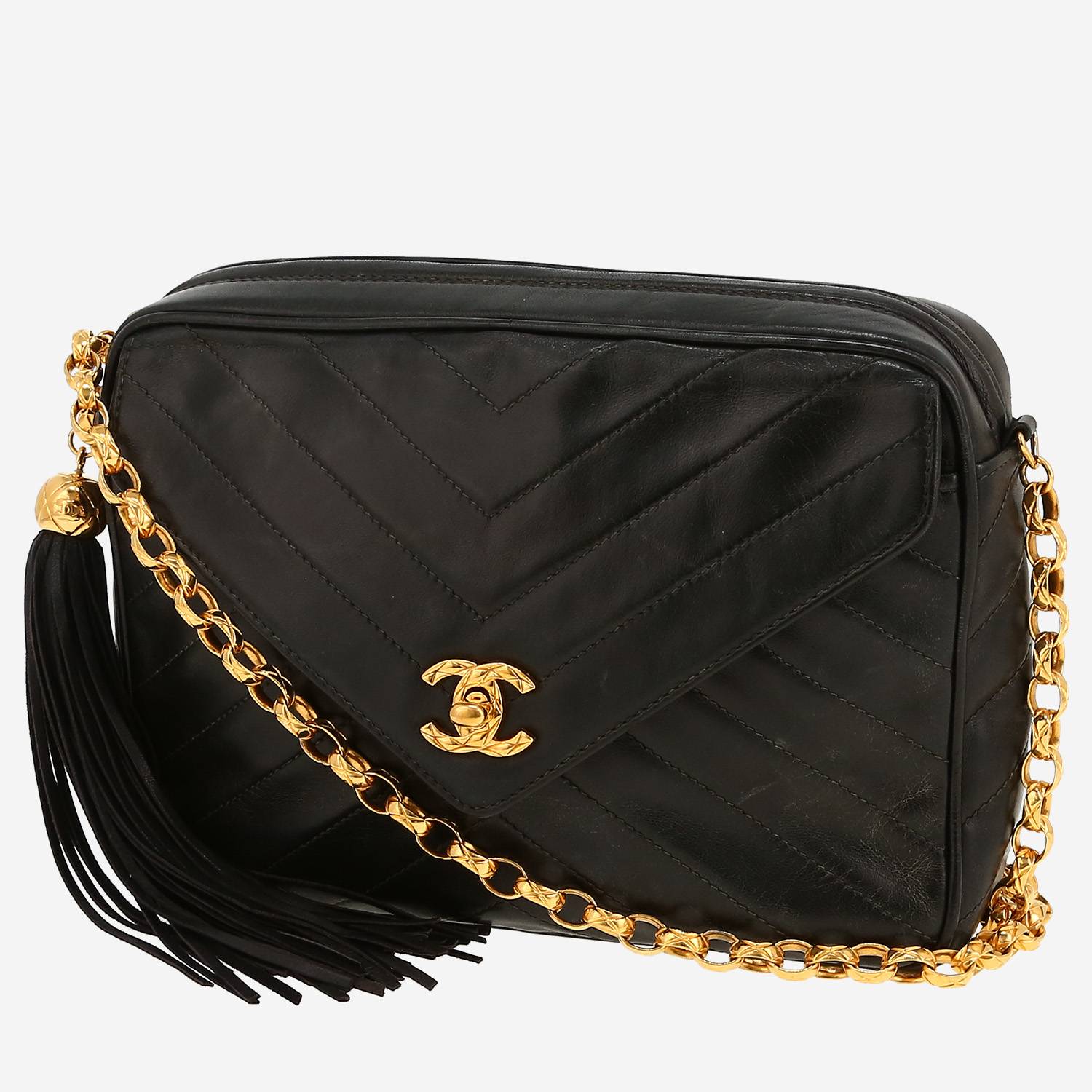 Borsa a tracolla Chanel  Vintage in pelle trapuntata nera