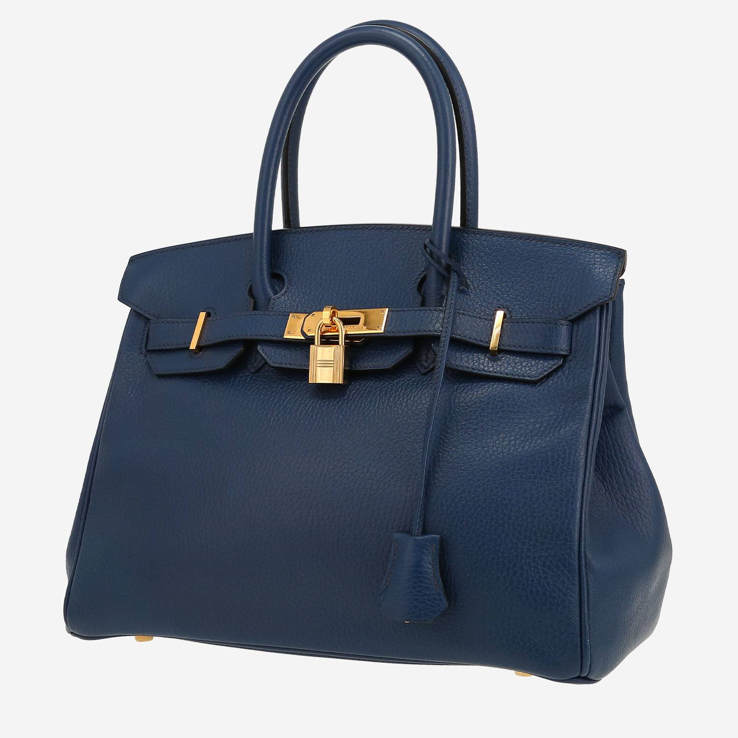 Borsa Hermès  Birkin 30 cm in pelle Ardenne blu reale