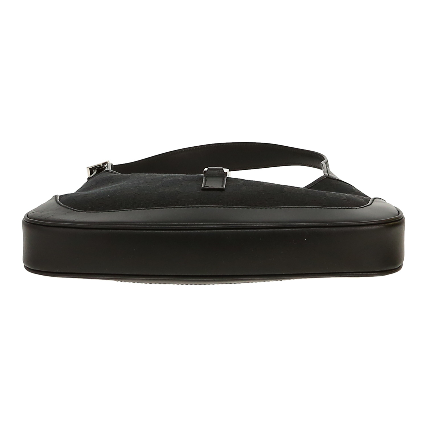 Gucci  Jackie handbag  in black canvas  and black leather - Detail D1