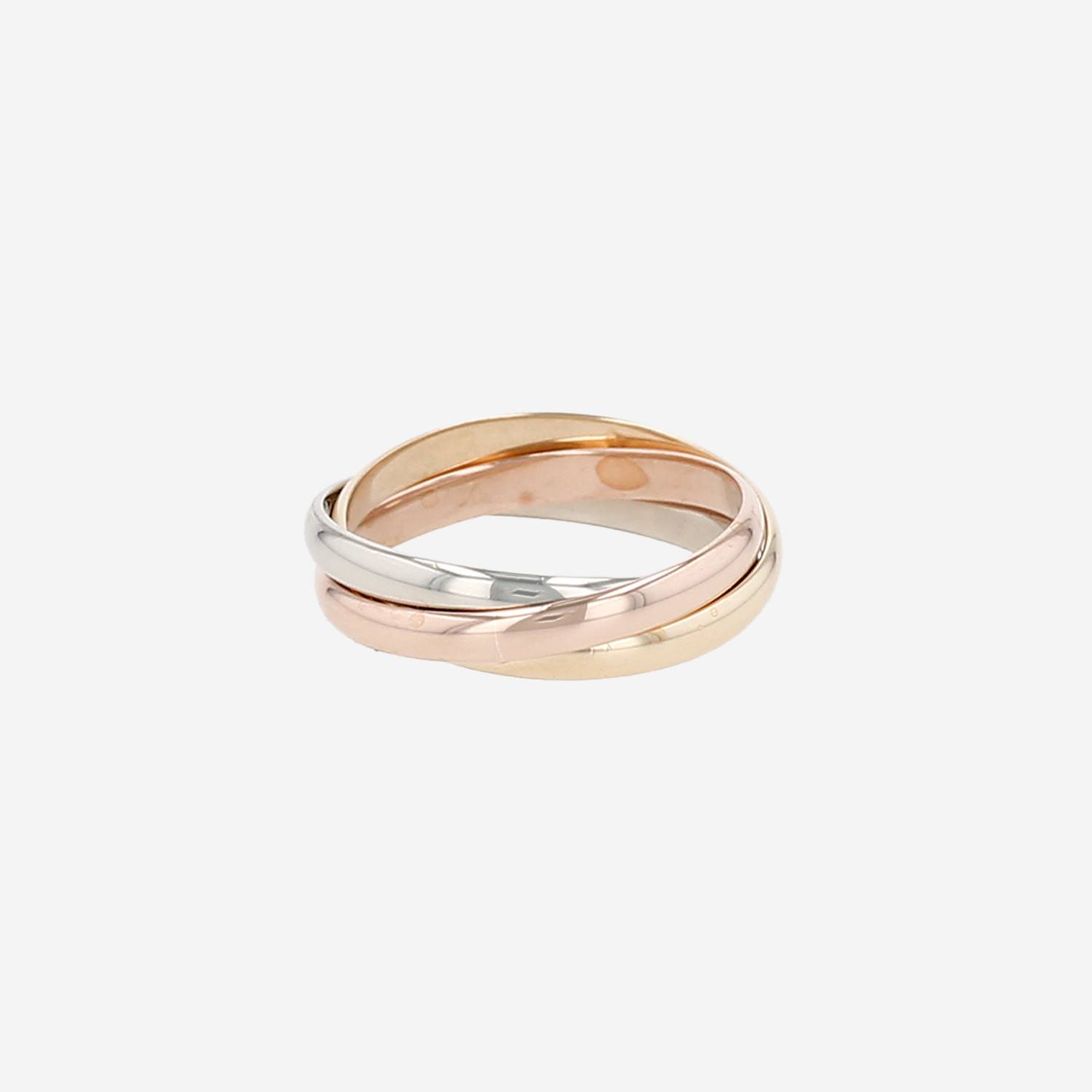 Cartier Trinity small model ring in 3 golds, size 52