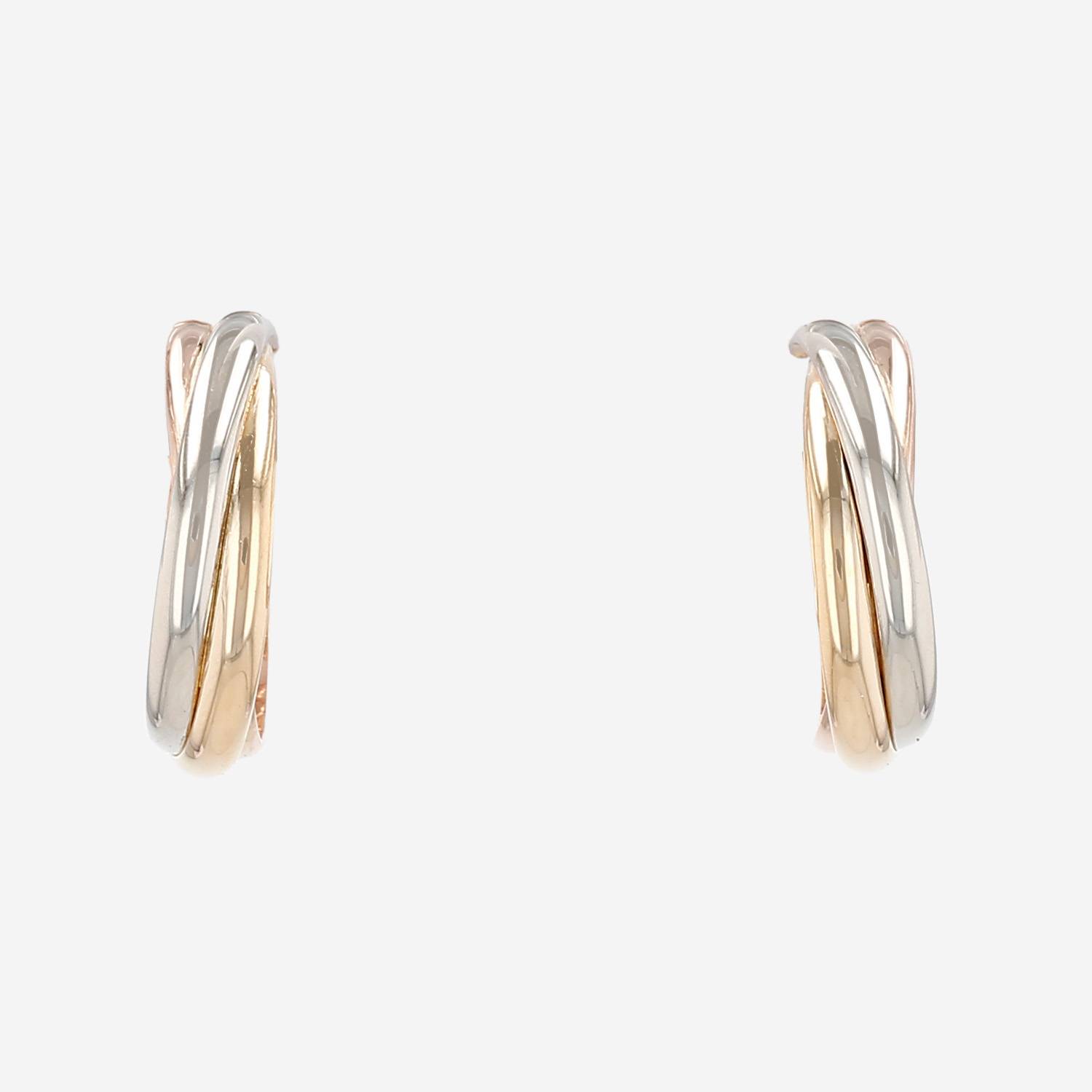 Cartier Trinity hoop earrings in 3 golds